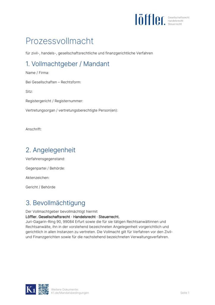 Prozessvollmacht